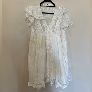 Free People White Lace Mini Dress